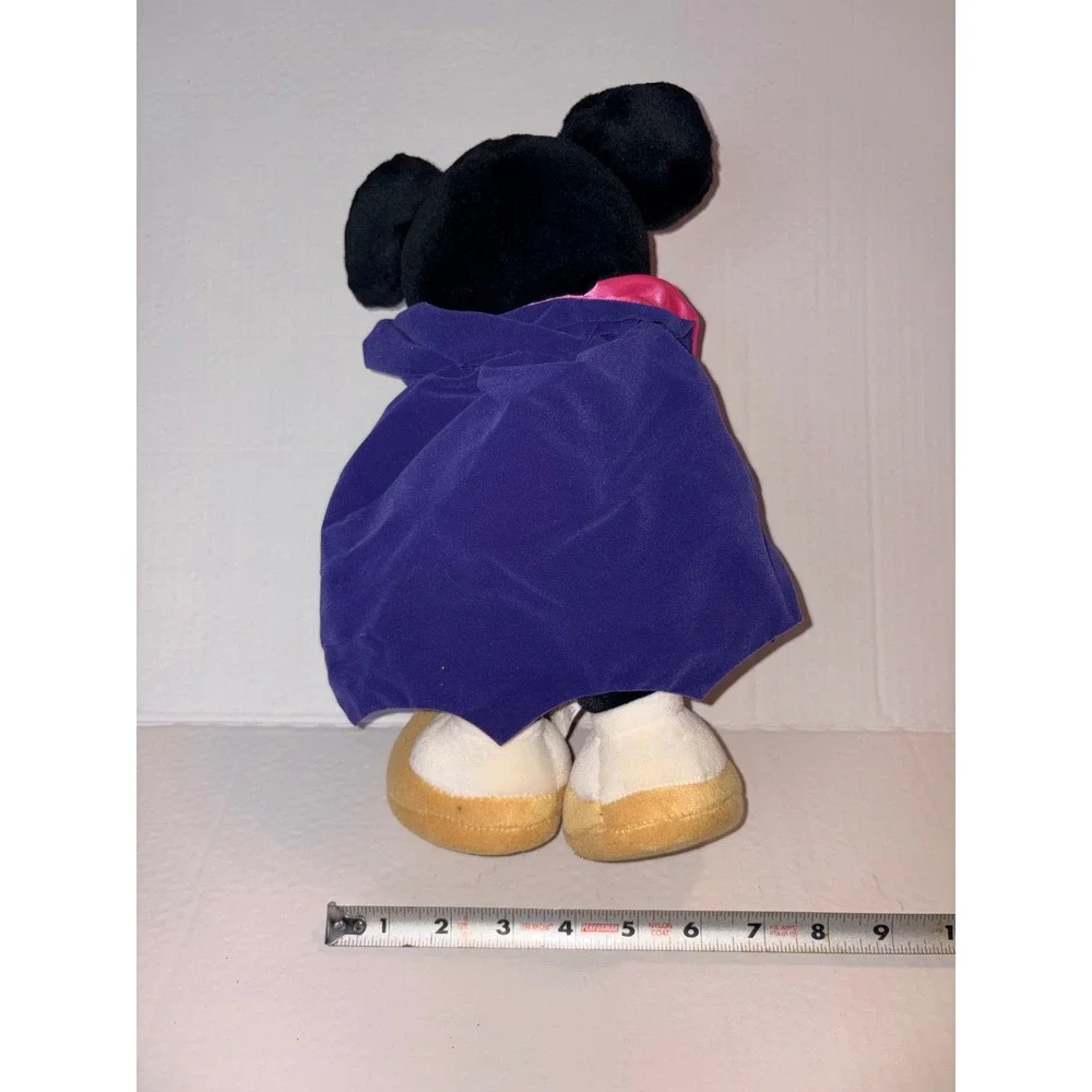 Disney Store Mickey Mouse Vampire Halloween Plush Purple Cape 12‎ Inch